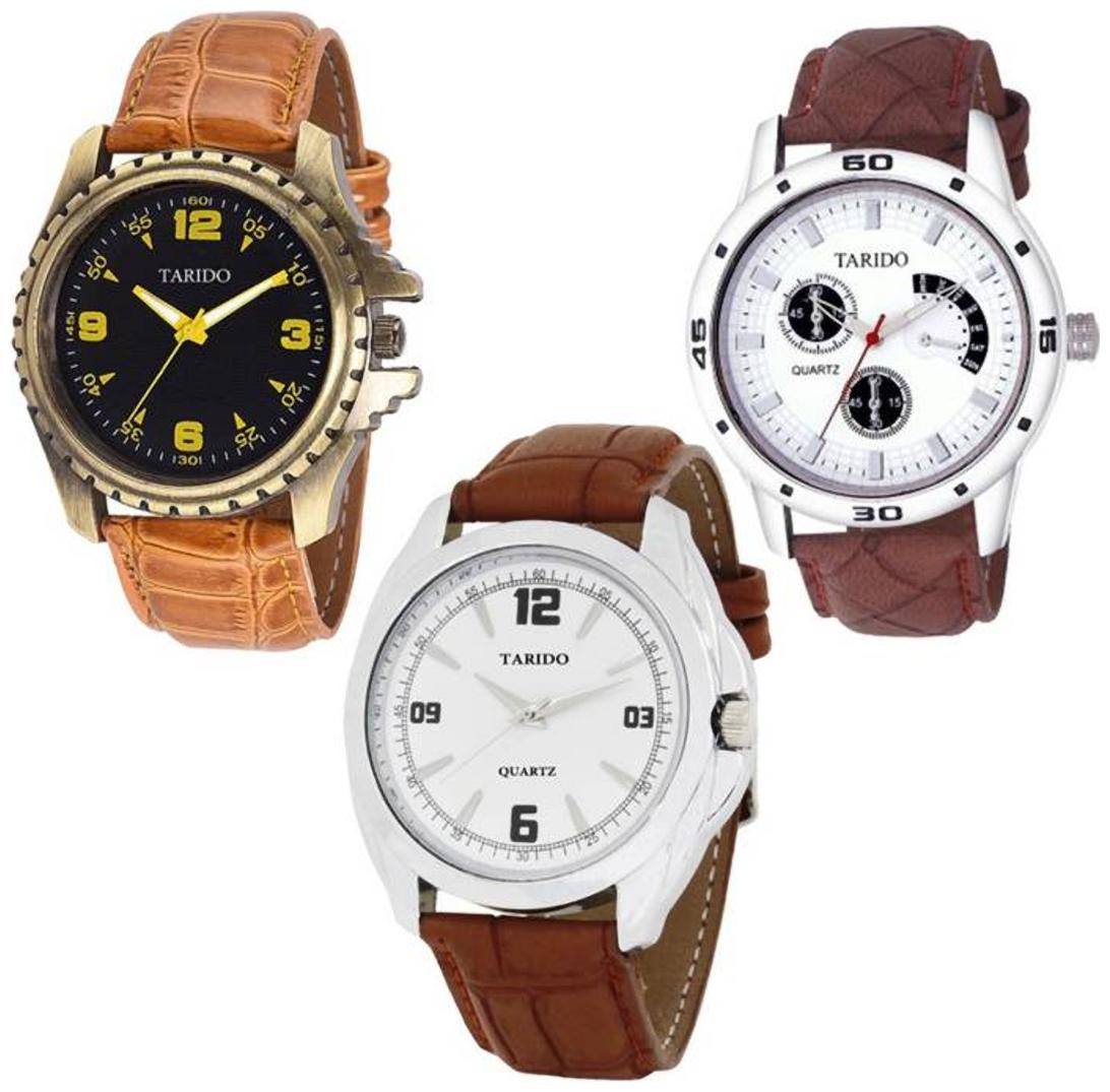 

Tarido Combo Multicolored Dial Watches - For Men