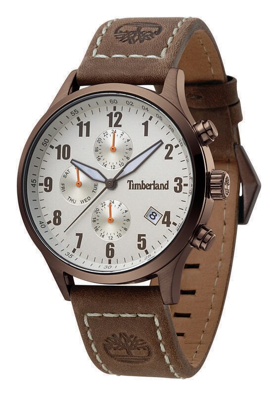 

Timberland Beige Chronograph Watches For Men-TBL 15335JSBN 07