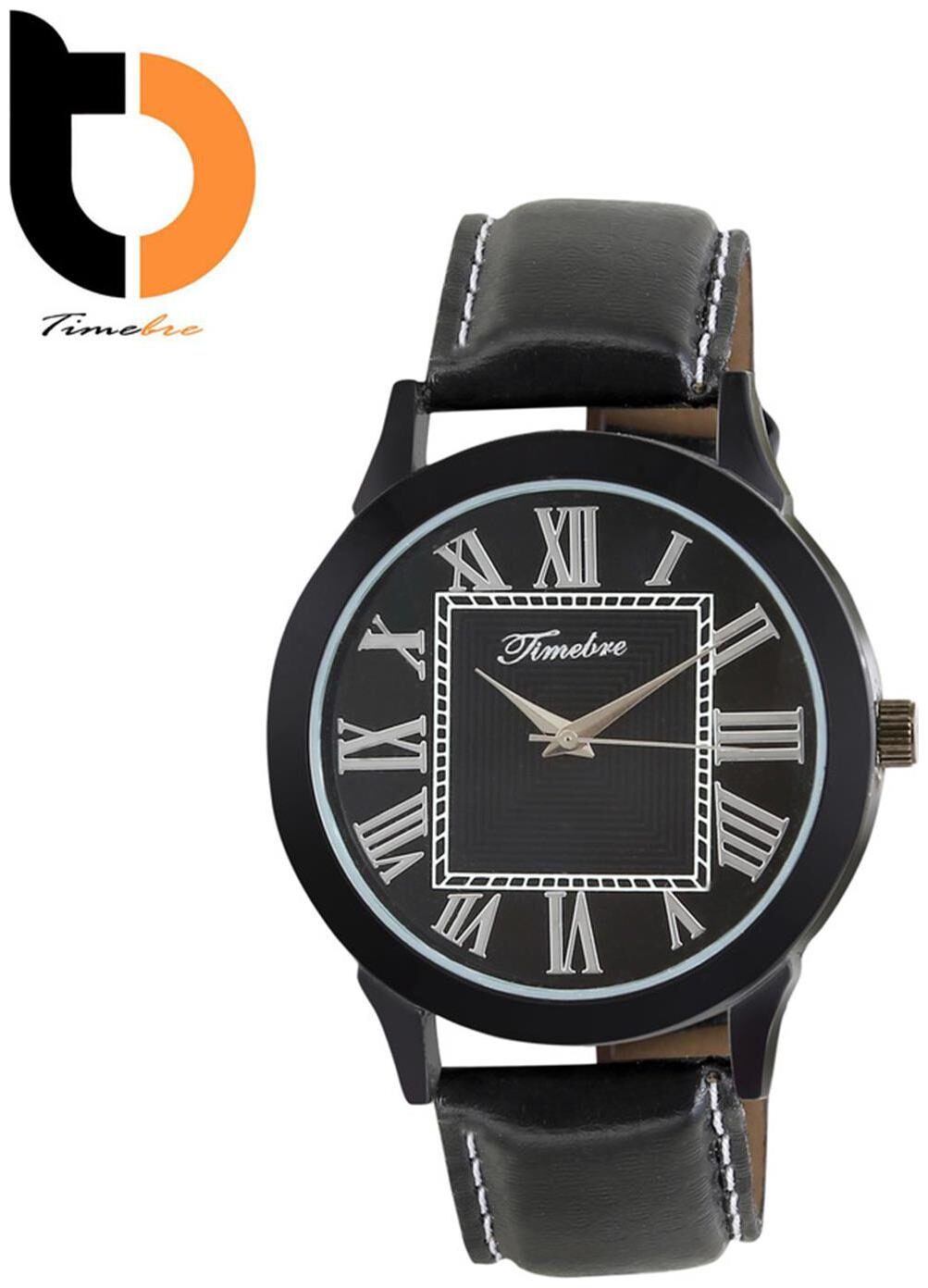 

Timebre Men Gloomy Black Roman Casual Analog Watch