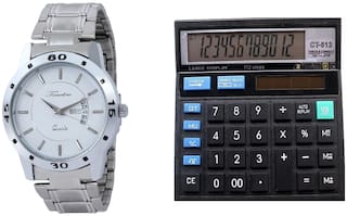 Steel Day Date Watch With Free Table Calculator Timebre Steel Day Date Watch With Free Table Calculator Timebre
