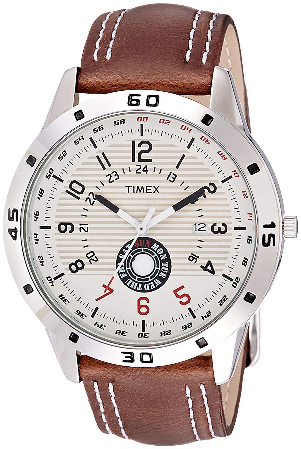 

Timex Brown Round Analog Watch For Men - TI000U90000-TI000U90000