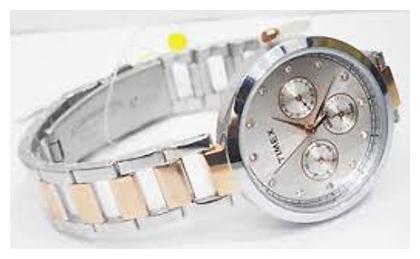 

TIMEX Trendy Multi Function Steel-Copper Plated Chain Watch for Womens TW000X214