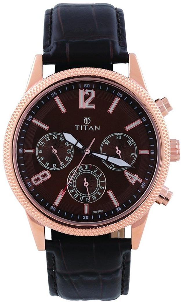 

titan black lether Men Chronograph Watches