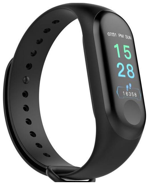 

TSV M3 Smart Activity Fitness Tracker Notifier For Sedentary Call And SMS Never Miss Out Important Issues Black
