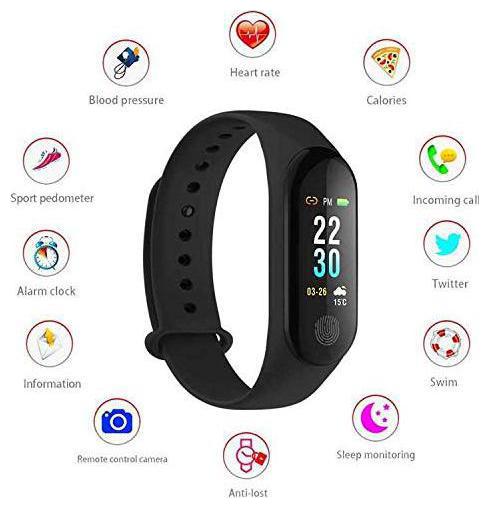 

Tsv M3 Smart Wristband Fitness Tracker Smart Bracelet - Black Design For Samsung Galaxy S9