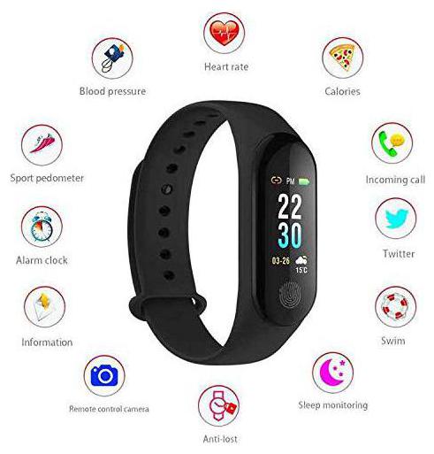 

Tsv M3 Smart Wristband Fitness Tracker Smart Bracelet - Black Design For Samsung Galaxy S8