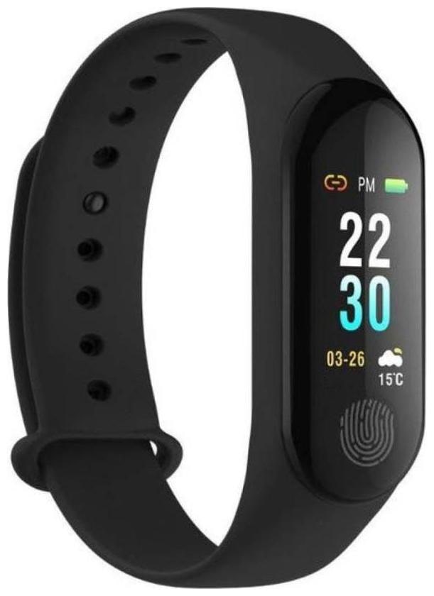 

Varipot Oled Curved Display Waterproof Heart Rate Blood Pressure Sensor M3 Fitness Band For Mi (Black Strap Size Free)