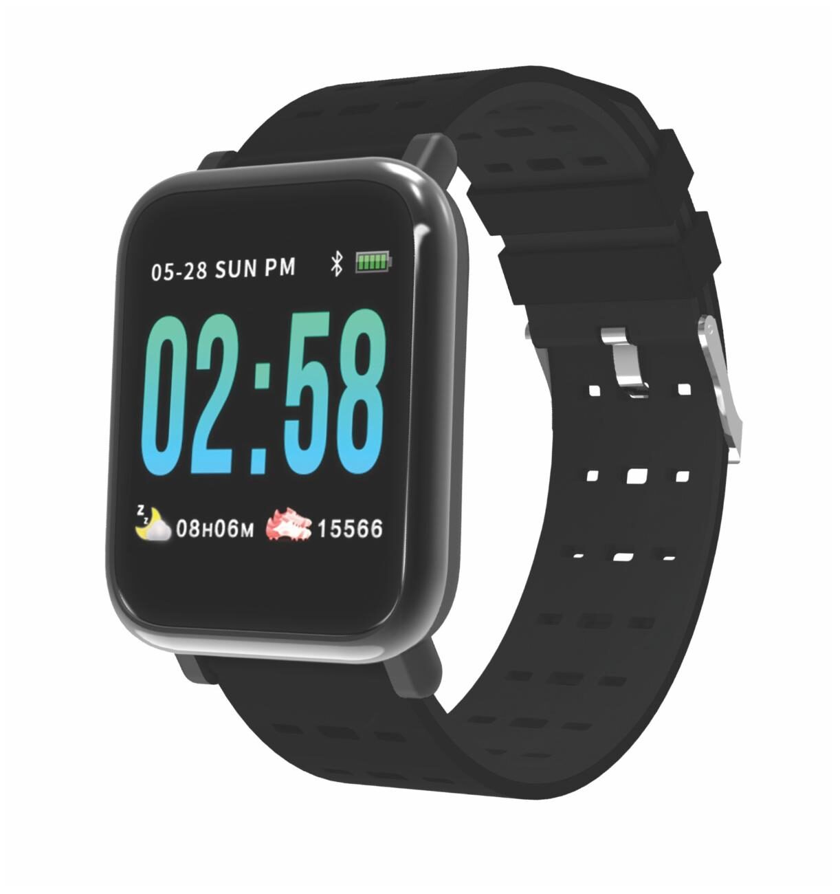

Vikyuvi Vikfit Smart Watch Heart Rate Blood Pressure Monitor Pedometer IP67 Waterproof Smartwatch for Android iOS Phone Black
