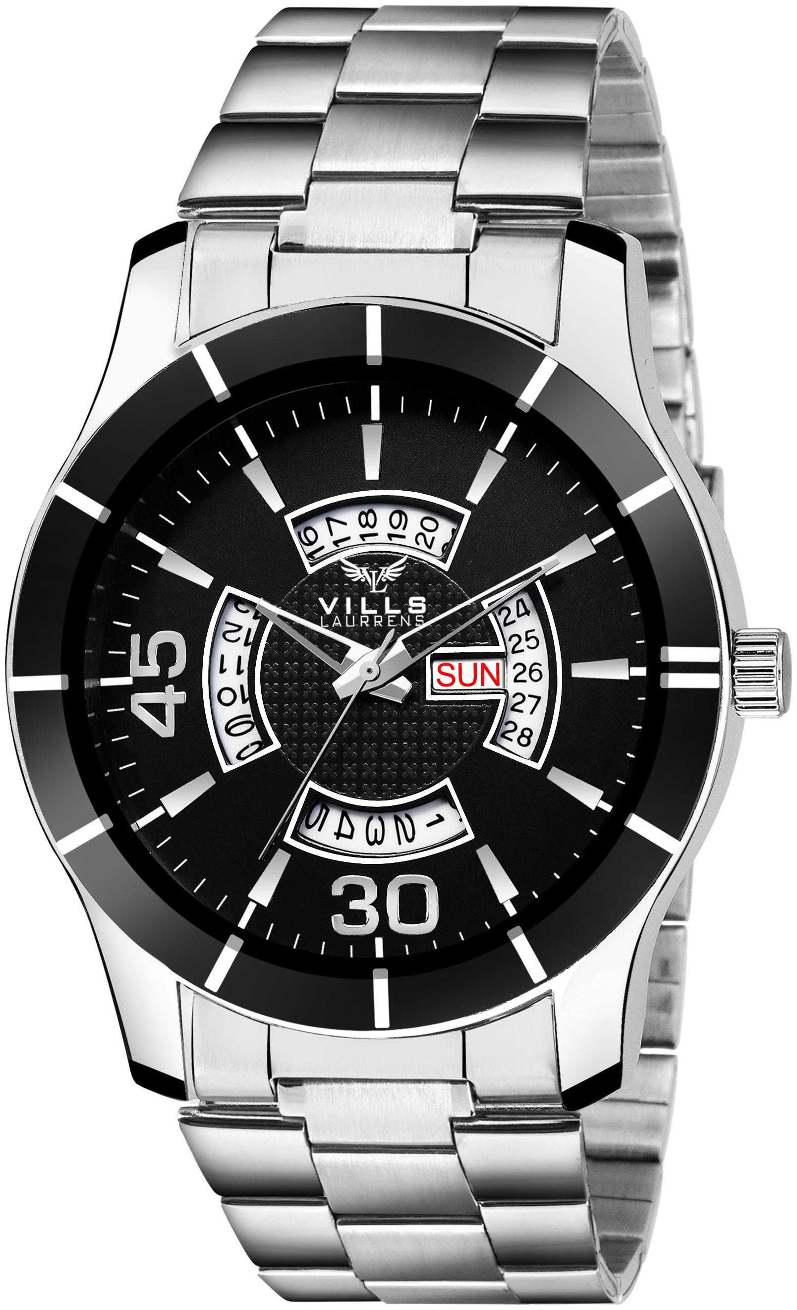 

Vills Laurrens VL-1071 Black Day And Date Display Watch For Men And Boys