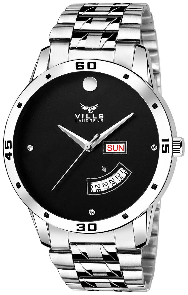 

Vills Laurrens VL-1044 Black Day And Date Functioning Watch - For Men