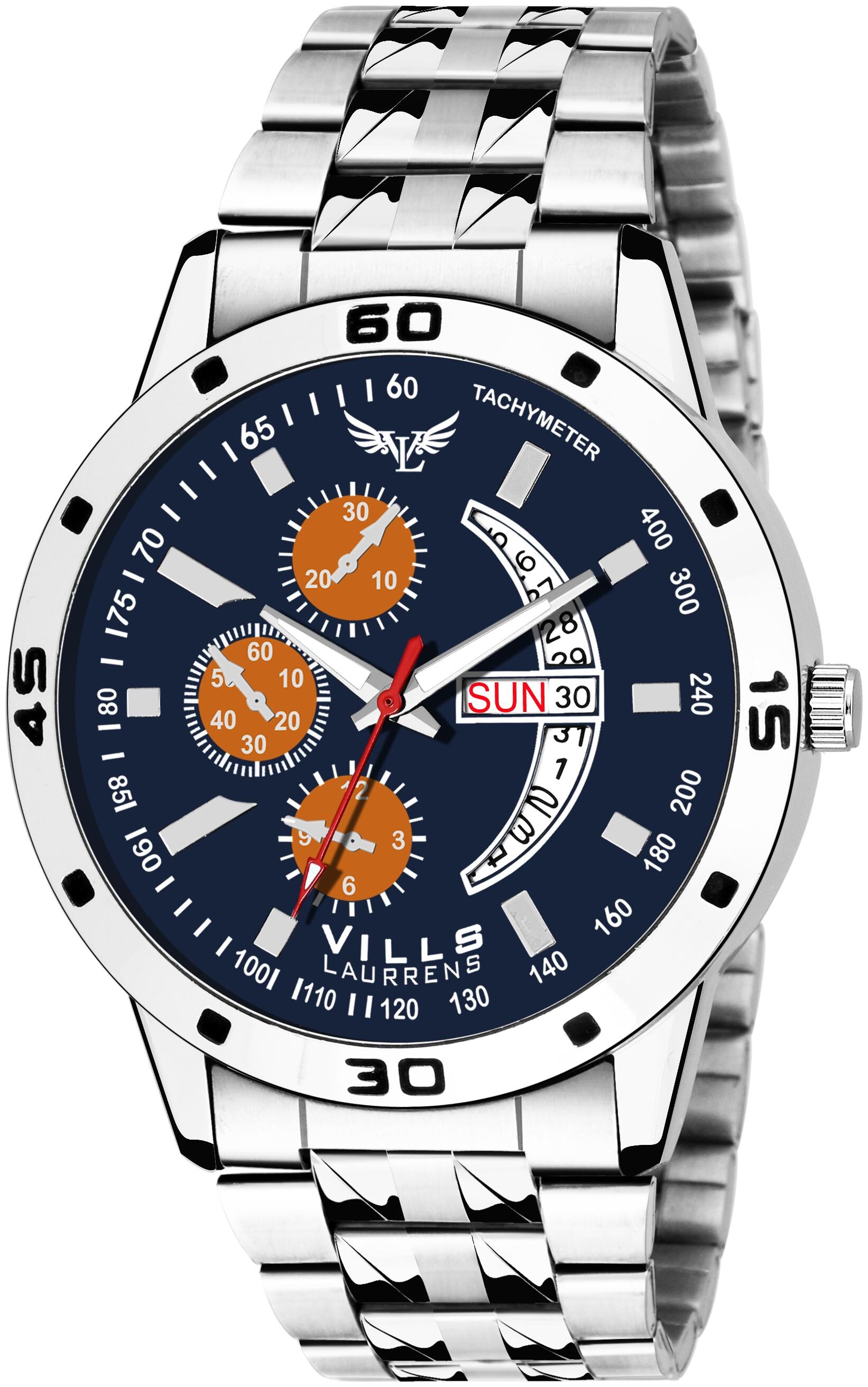 

Vills Laurrens VL-1176 Blue Admirable Day and Date Series Watch for Men and Boys