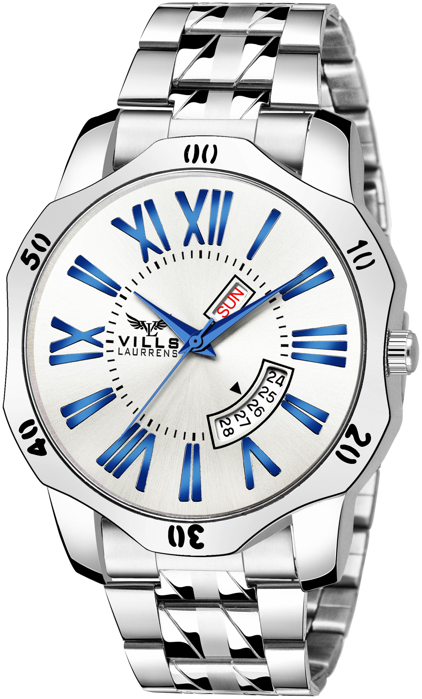 

Vills Laurrens VL-1214 White Stylish Designed Day and Date Series Watch for Men and Boys