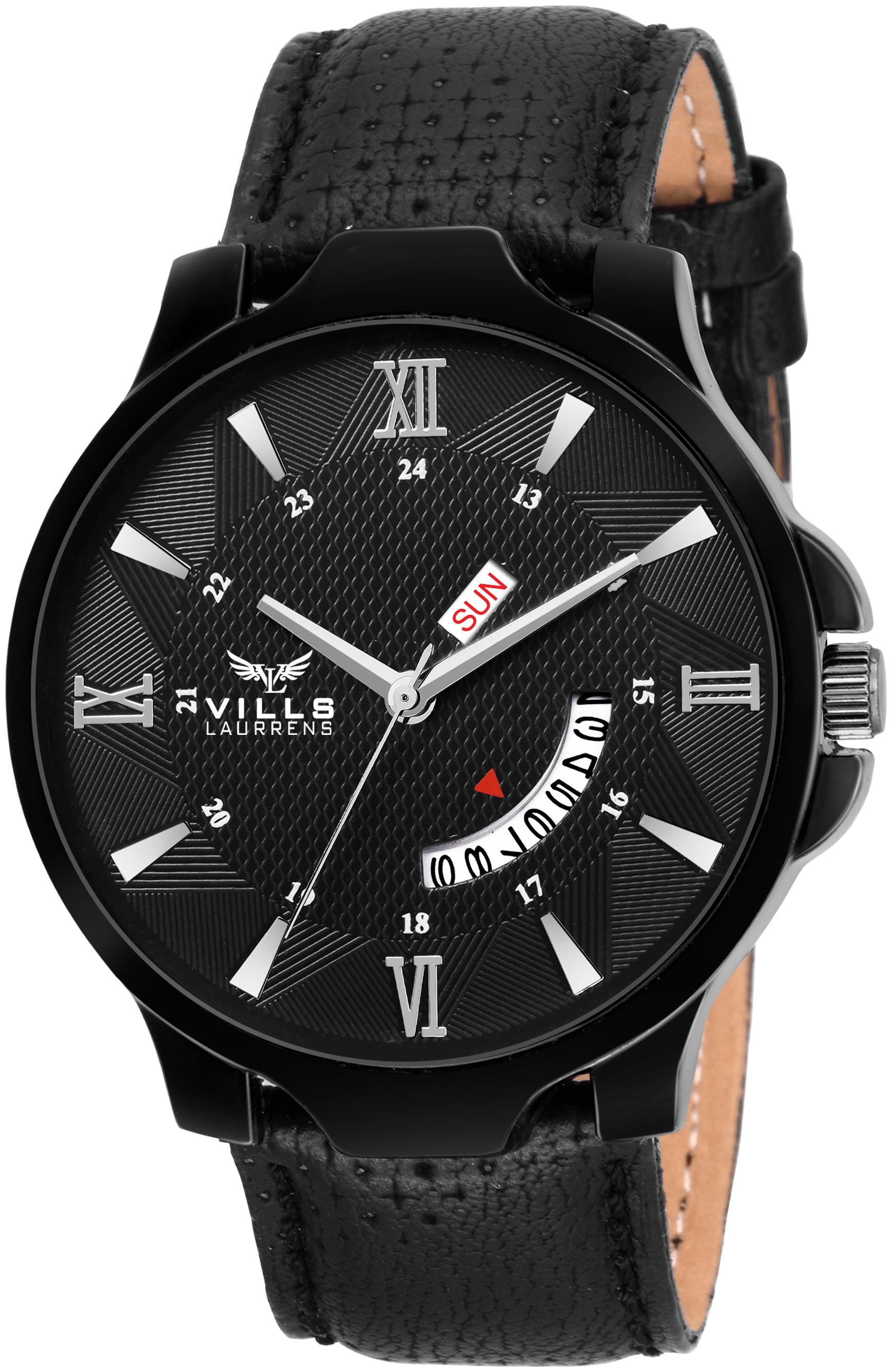 

Vills Laurrens VL-1097 Black Day and Date Display Watch for Men and Boys