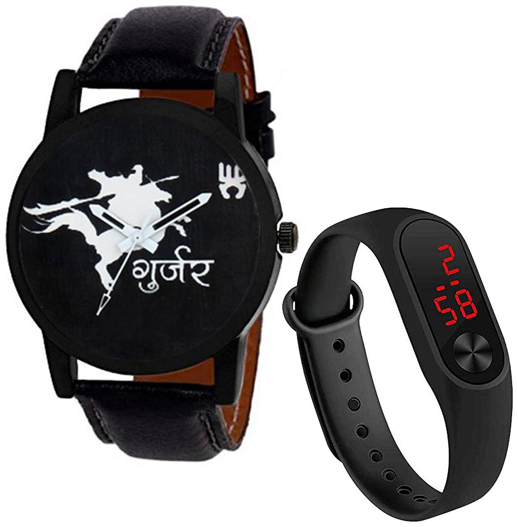 

Wake Wood Analog Watch Graphics Collection with Free LED Watch Band