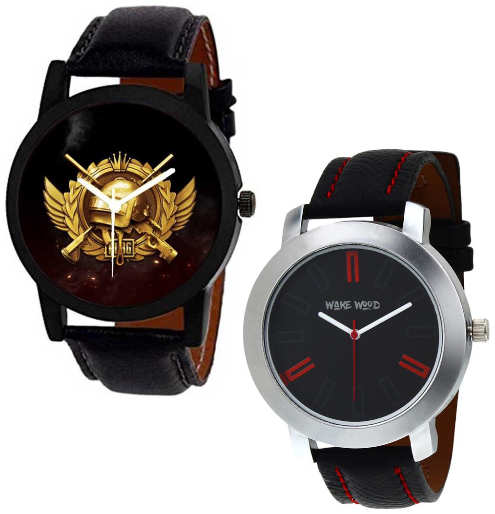 

Wake Wood Analog Watches Combo of 2 Watches
