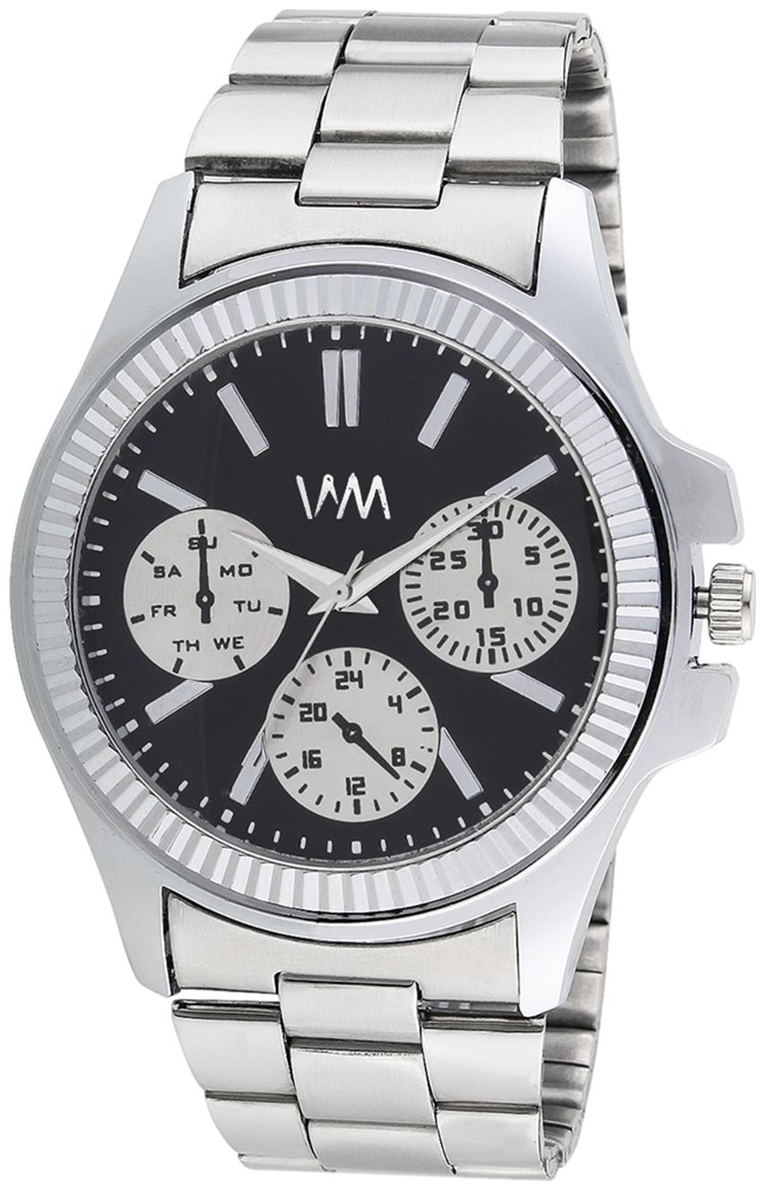 

Watch Me Black Dial Silver Stainless Steel Watch for Men and Boys WMAL-346-Mrp