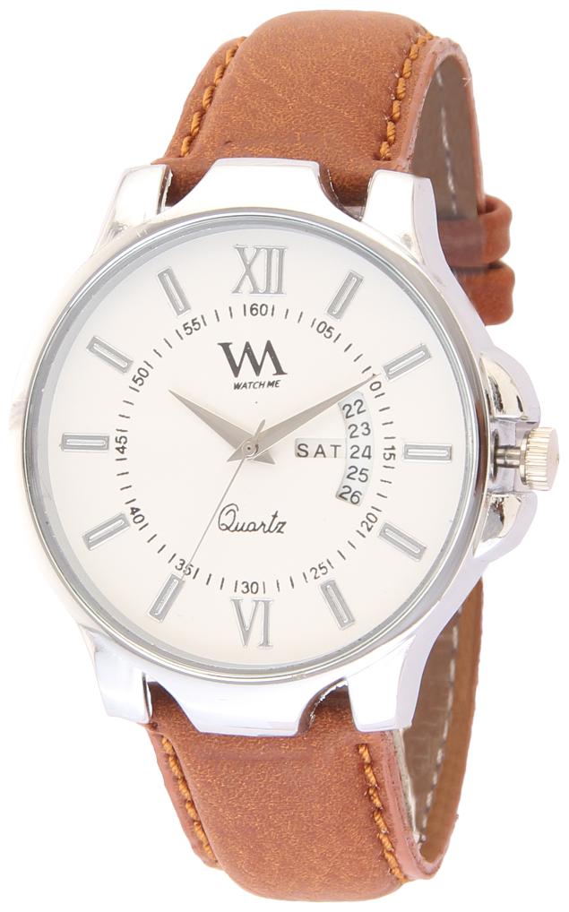 

Watch Me Blue Blue Blue Leather Working Day and Date Watch for Men AWC-017