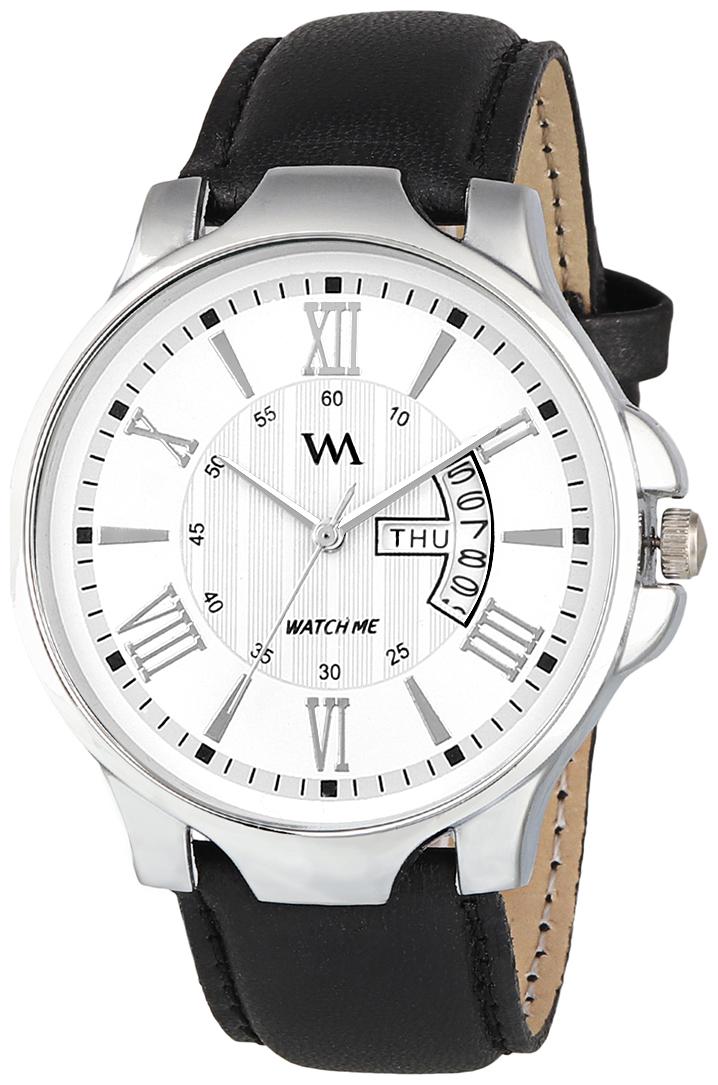 

Watch Me Day Date Series White Analog Leather Quartz Watch for Men and Boys with Working Day Date DDWM-002bys
