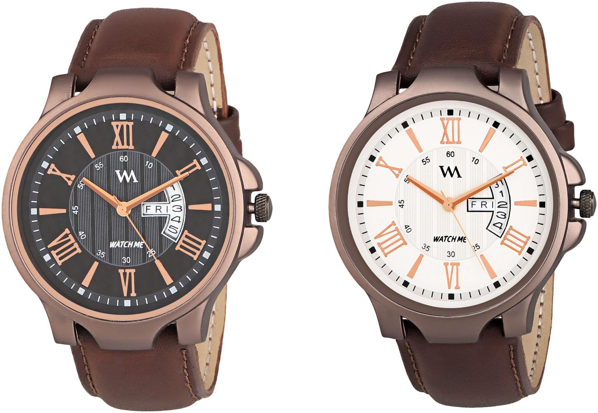 

Watch Me Day and Date Analog Watches Gift Combo Set of 2 Watches for Men and Boys DDWM-021-023bys