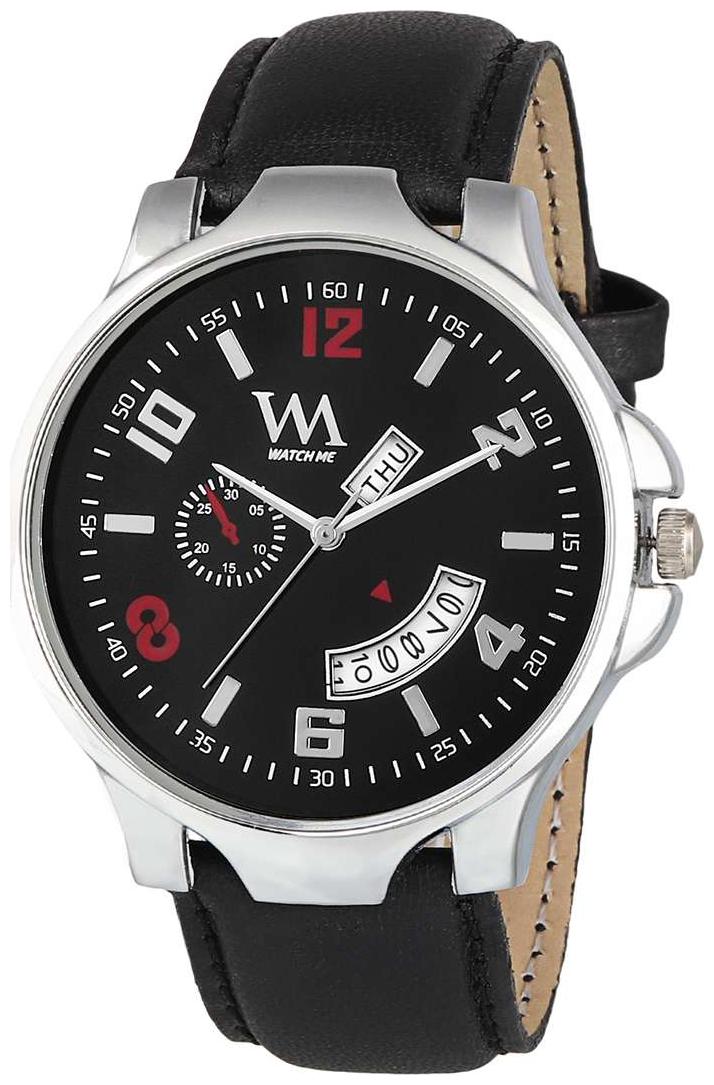 

Watch Me Day Date Series Black Analog Leather Quartz Watch for Men and Boys with Working Day Date DDWM-006bys