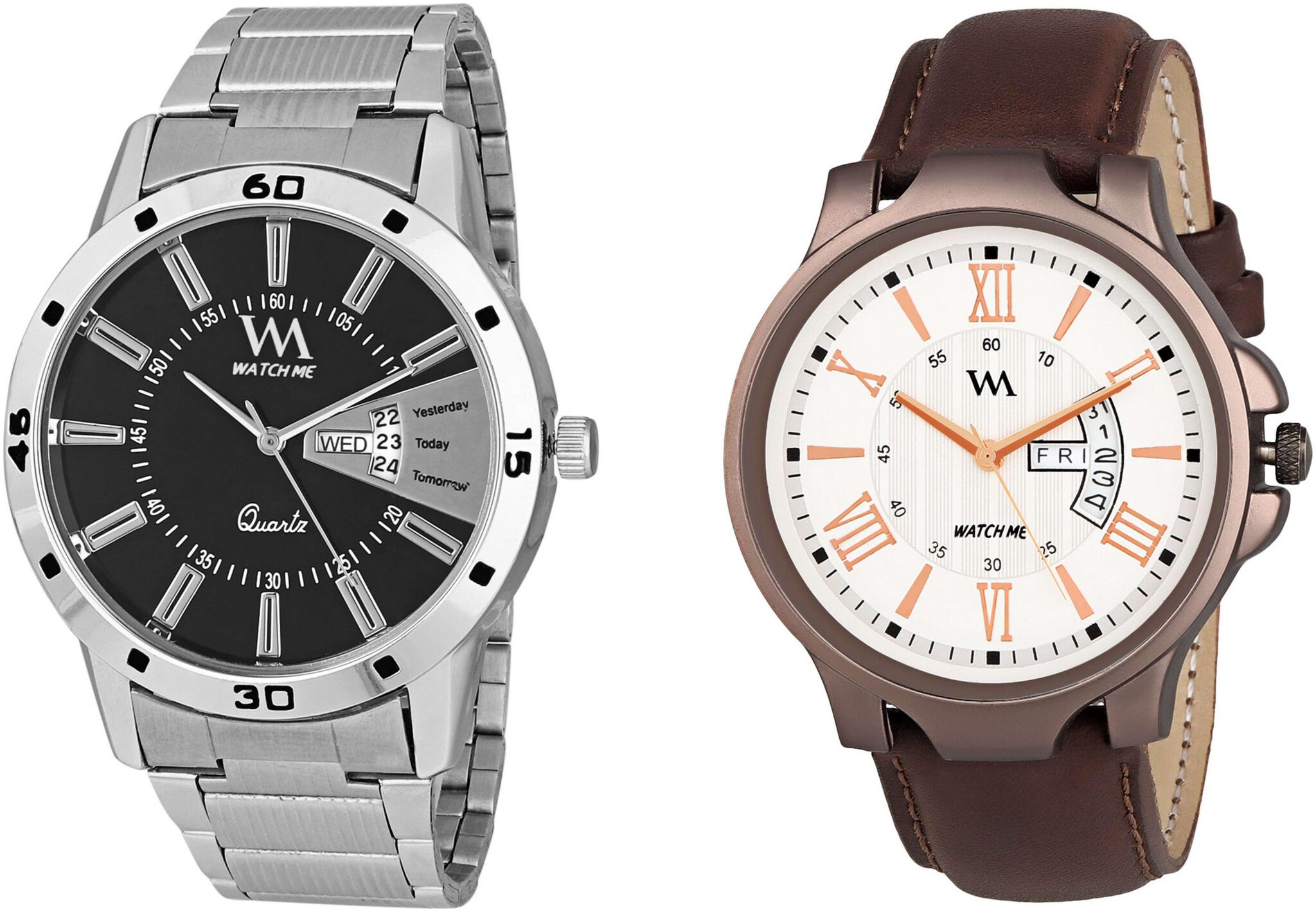 

Watch Me Day and Date Analog Watches Gift Combo Set for Men and Boys DDWM-017-021