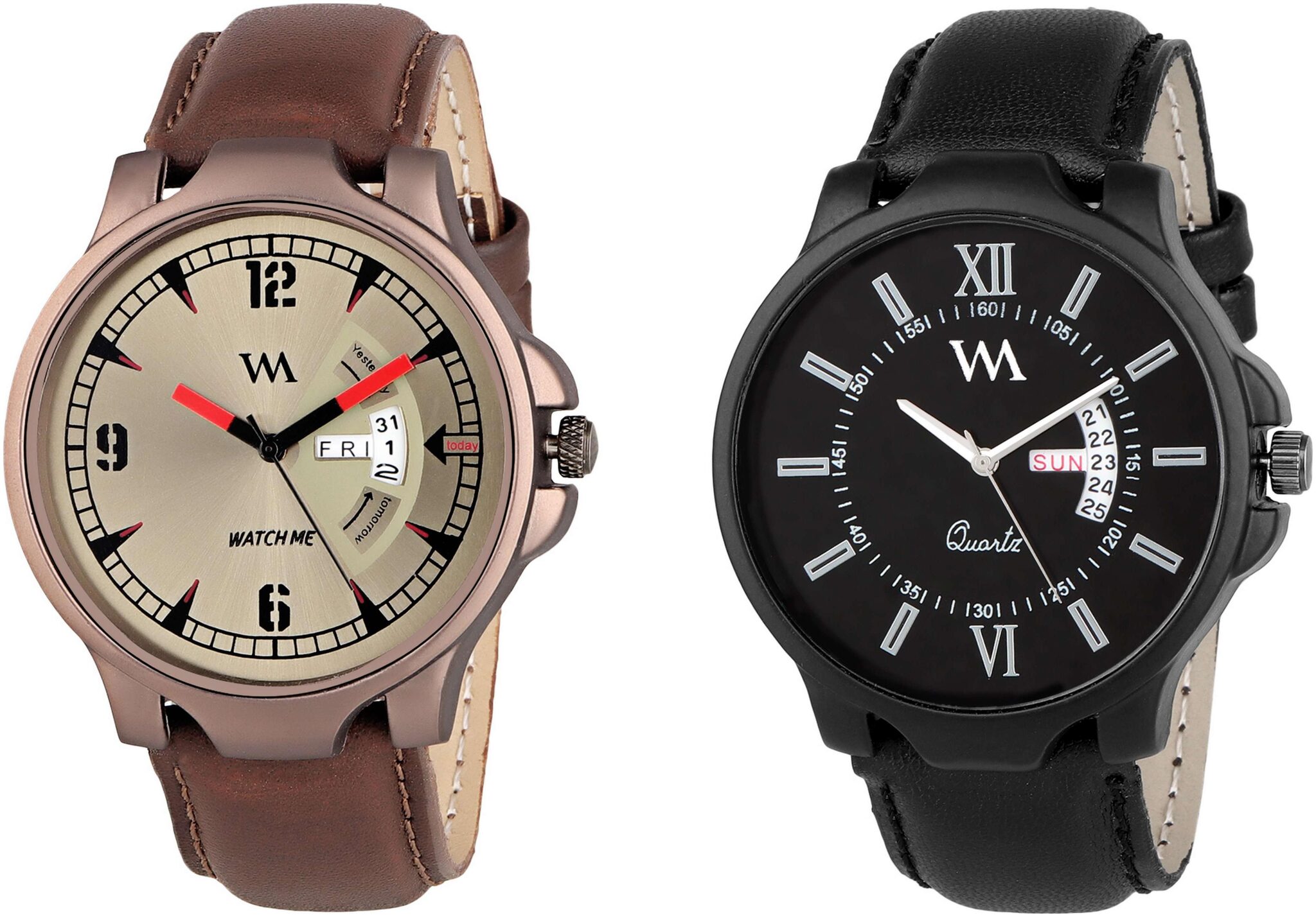 

Watch Me Day and Date Analog Watches Gift Combo Set for Men and Boys DDWM-018-022