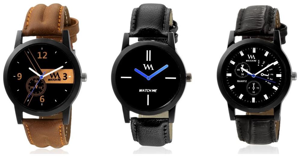 

Watch Me Stylish Watches for Boys and Men Combo Gift Set WMC-001-002-003omtbg
