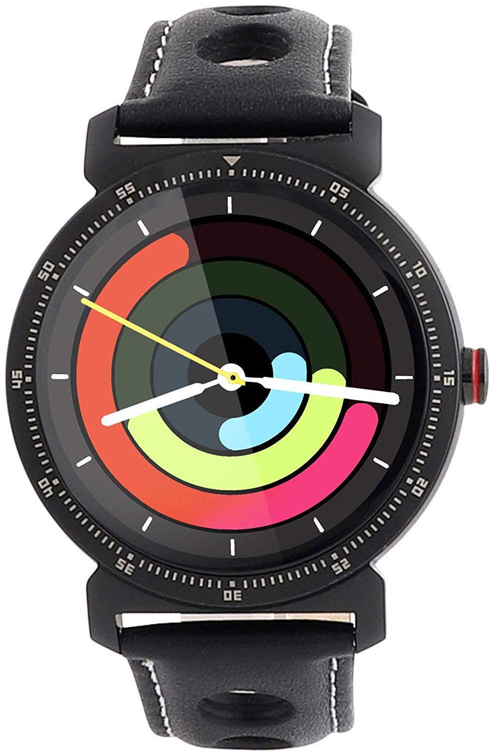 

Watchout Wearables Elegant Gen2 Black Storm Smart Watch with Heart Rate Monitor (Black Leather)