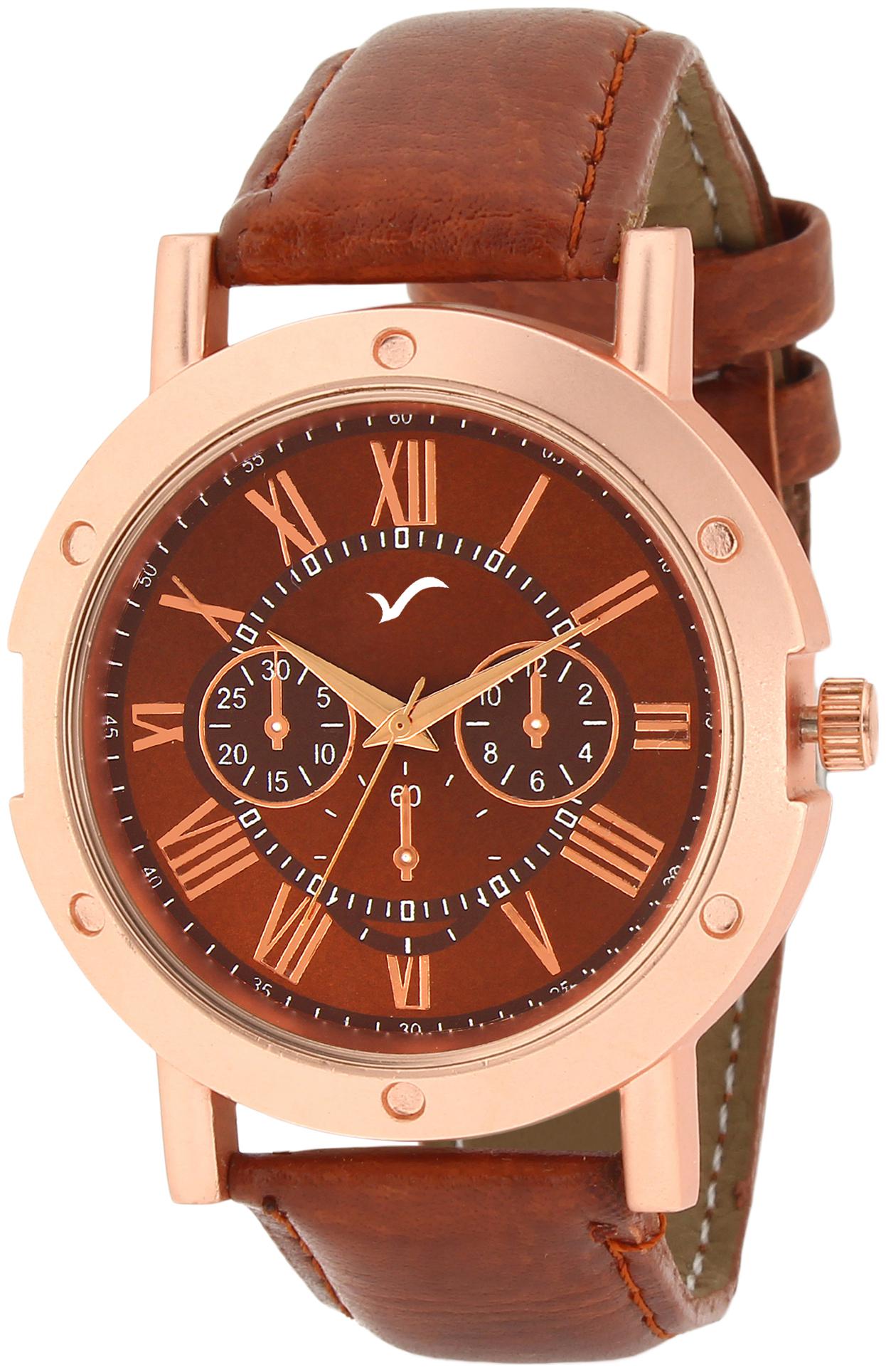 

Wrightrack Exclusive Series Quartz Movement Analogue Brown Dial Men Watch (WT550)