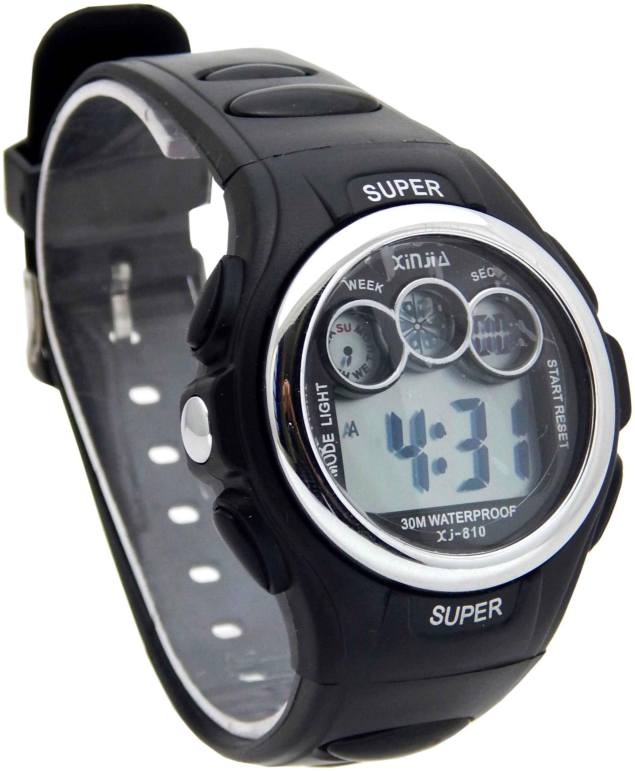

Xinjie Unisex Multifunctional Digital Sports Watch Water Reistant 50 m-XJ-810-B