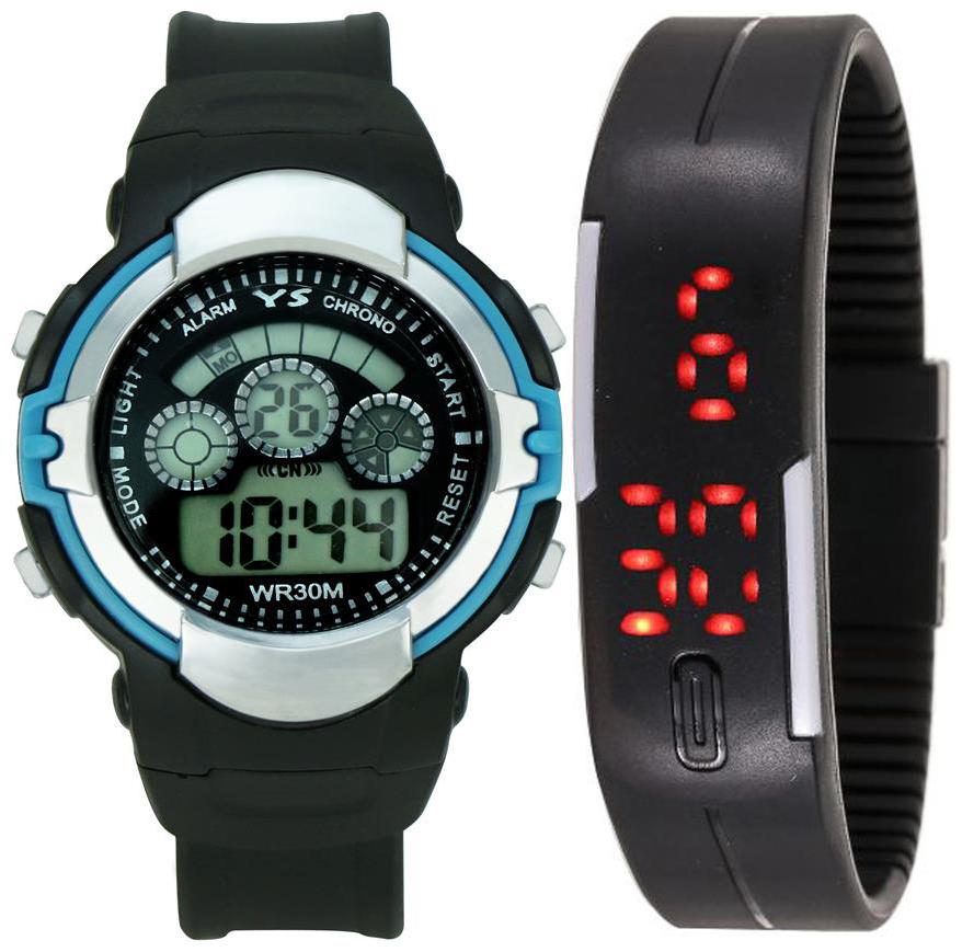 

Ys Combo Of 2 Digital Watch-rg505 With Pu Strap For - Boy s Kid s