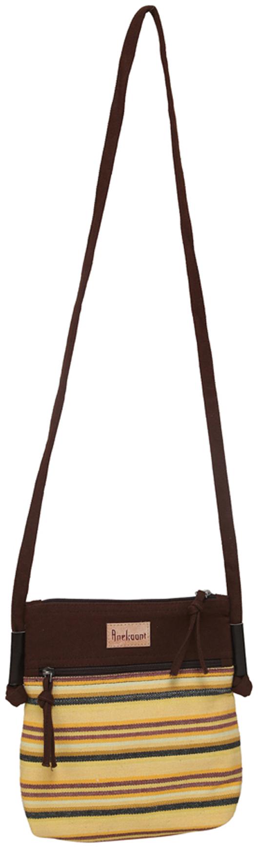 

Anekaant Kuttu Brown Cotton Sling Bag