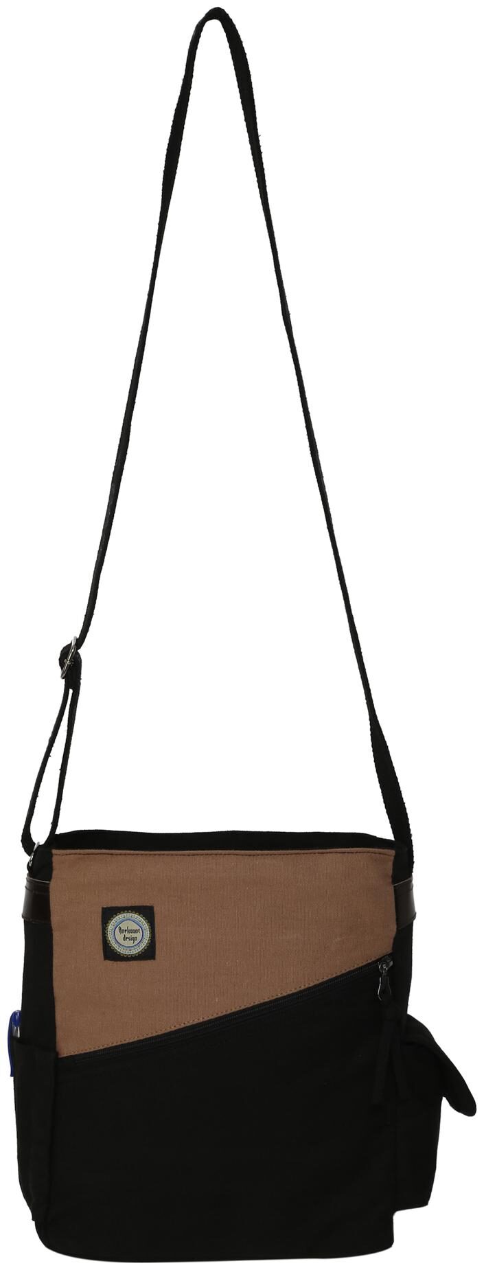 

Anekaant Black Cotton Sling Bag