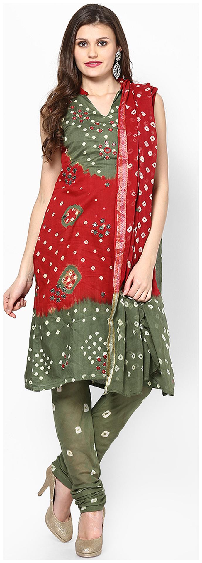 

Rajasthani Sarees Hand Work Cotton Dress Material