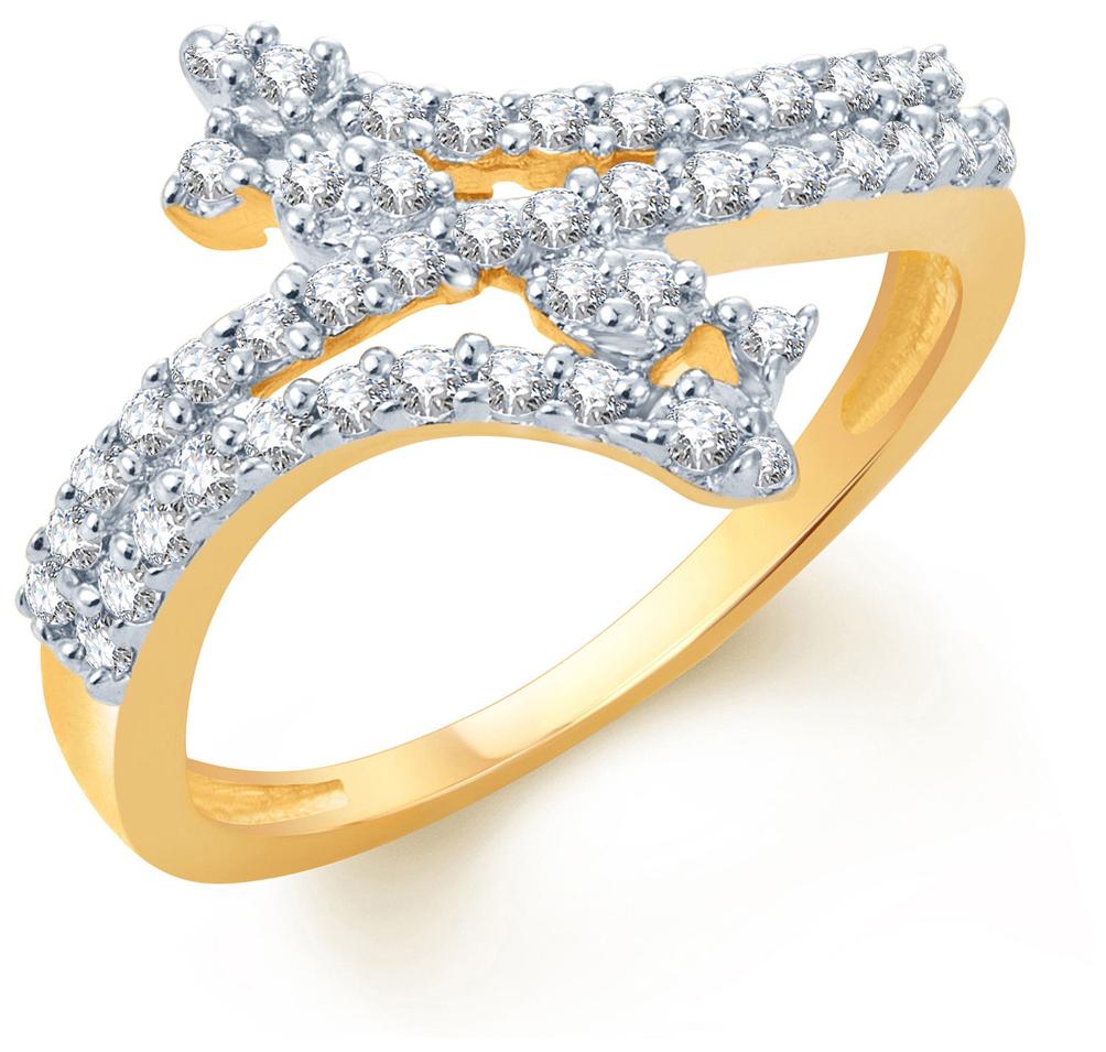 

Sukkhi Beguiling Gold and Rhodium Plated CZ Ring for Women