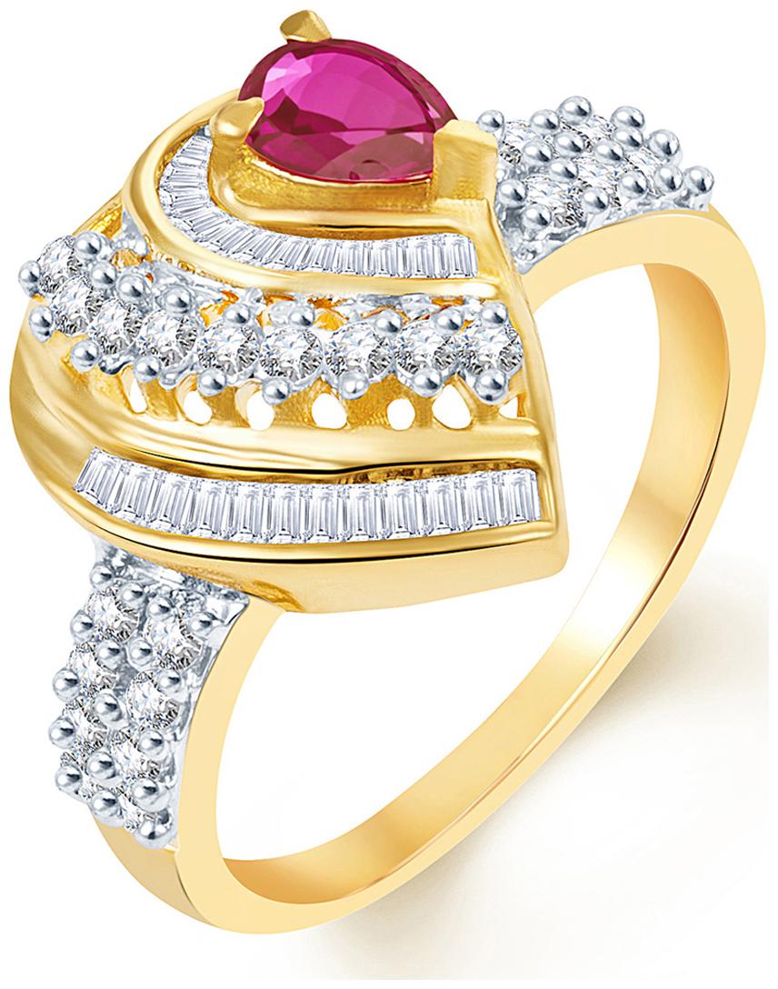

Sukkhi Bewitching Two Tone CZ Ruby Ring for Women