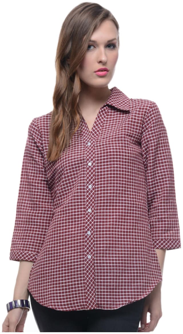 Sritika Women Maroon Shirt