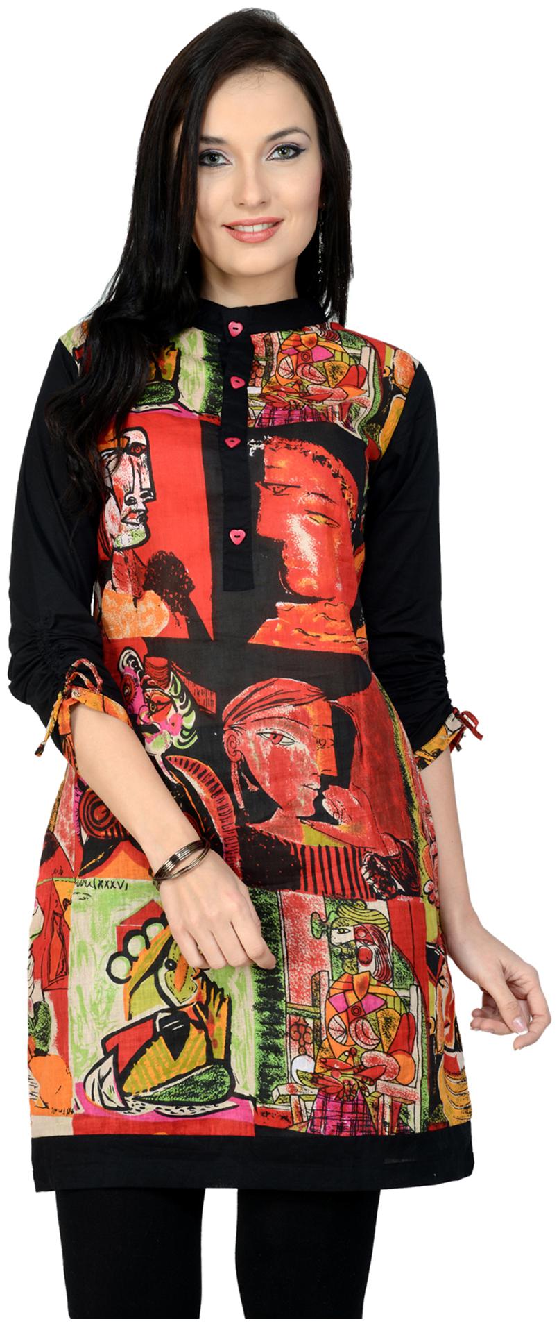 

Pannkh Women Multi Printed Straight Kurta