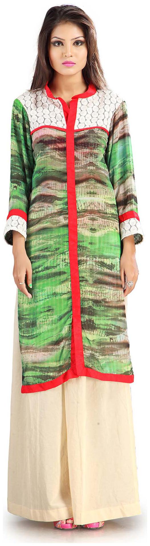 

Admyrin Georgette Digital Print Kurti (Size-L)