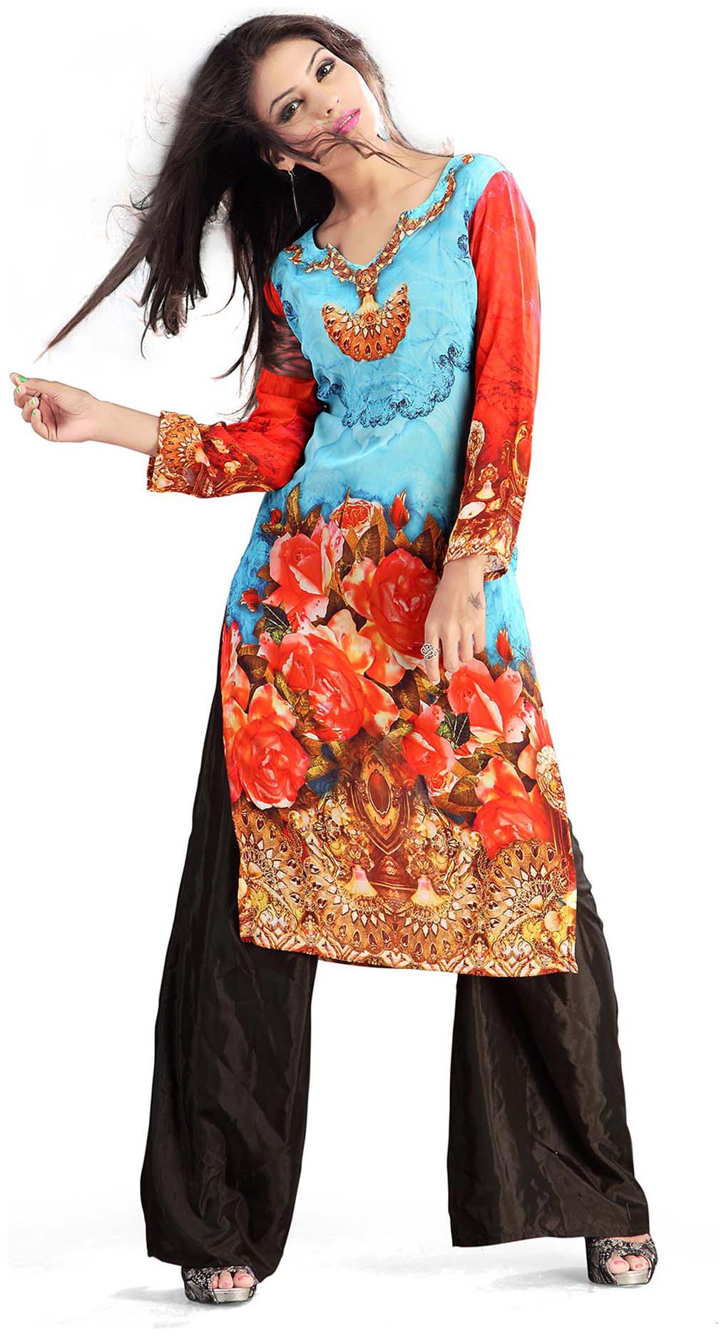 

Admyrin Georgette Printed Kurti (Size-L)