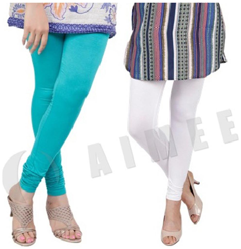

Bembee Lycra Churidar - Blue White
