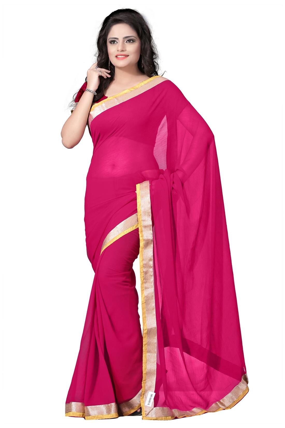 

Florence Pink Embroidered Universal Regular Saree With Blouse With blouse