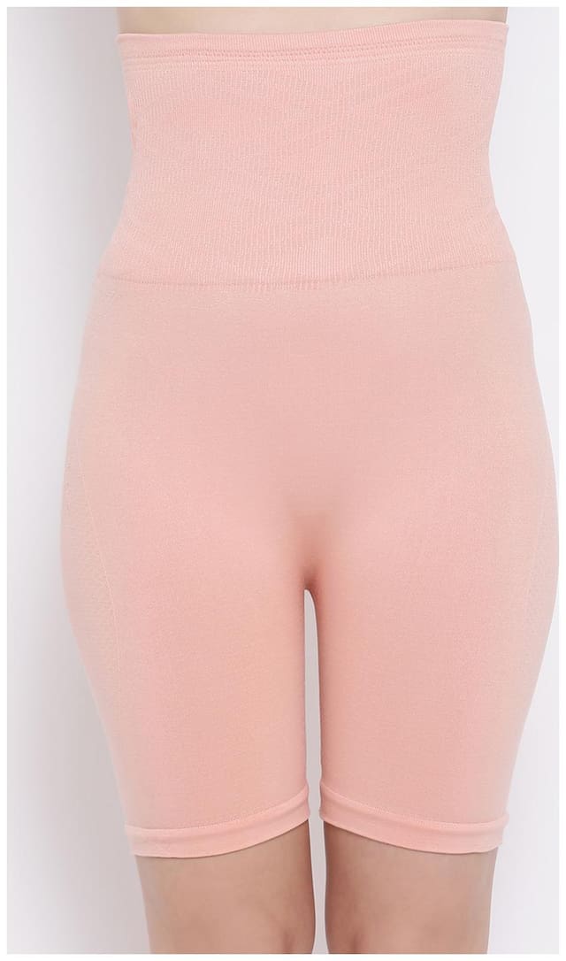 Clovia Women 92% Nylon 8% Spandex Shapewear Peach Color