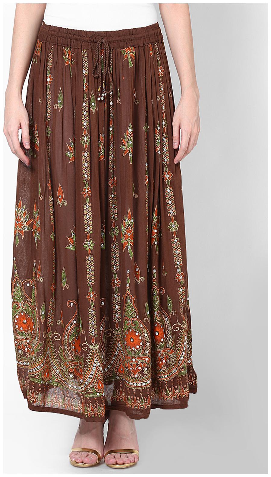 

Rajasthani Sarees Jaipuri Embroidered Cotton Long Skirt