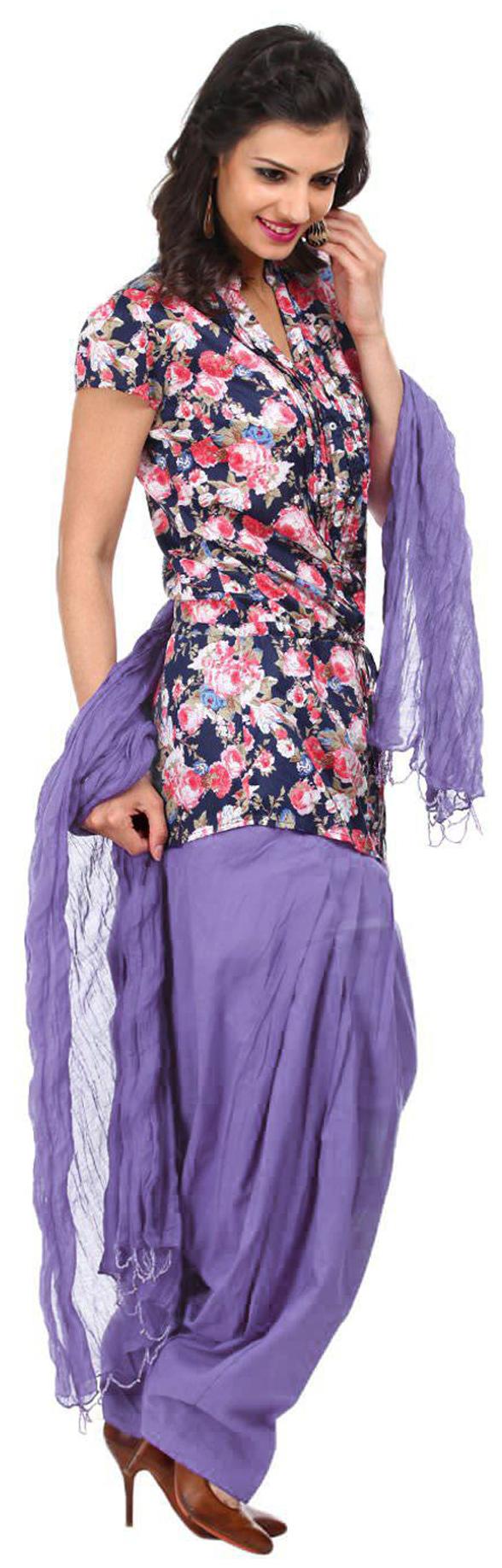 

Pistaa s Levender Full Cotton Patiala Salwar With Dupatta