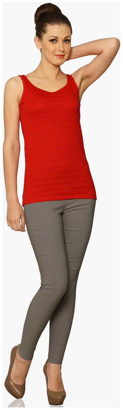 

Miss Chase Women Red Regular fit Round neck Cotton Tank top