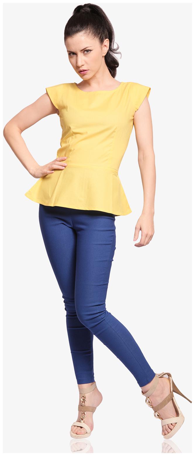 

Miss Chase Women Solid Regular top - Yellow