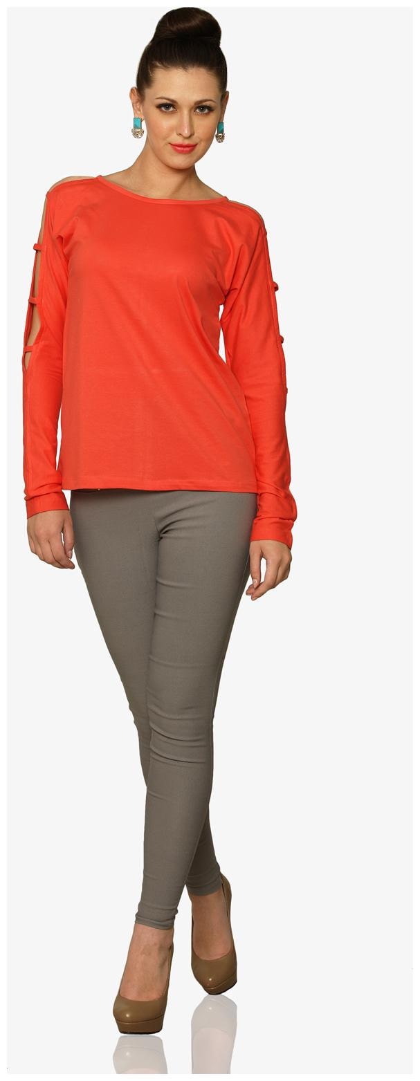 

Miss Chase Women Solid Regular top - Red