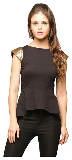 

Miss Chase Women Solid Regular top - Black