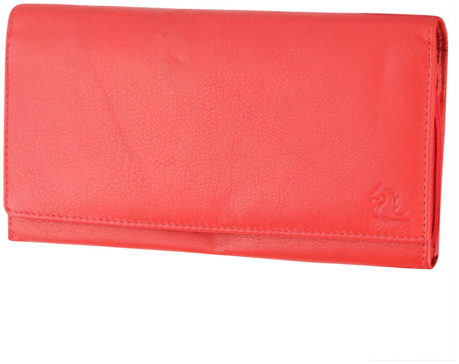 

Kara Red Color Leather Wallet For Women
